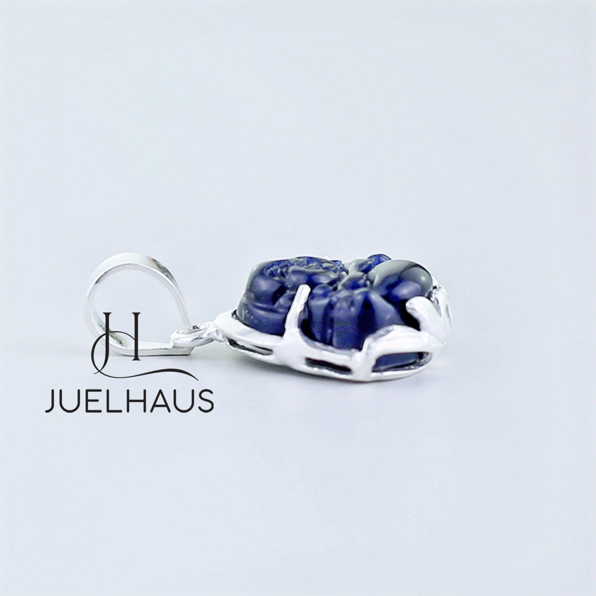 JUELHAUS Silver Pendant For Children With The Image Of Laughing Buddha In Many Types Of Stones And Designs