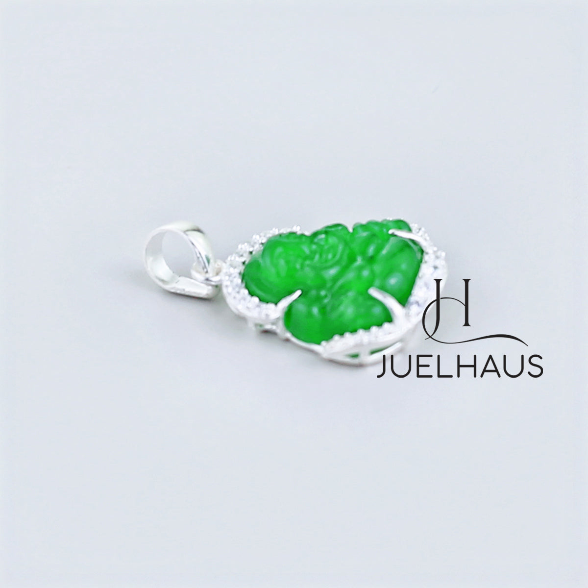 JUELHAUS Silver Pendant For Children With The Image Of Laughing Buddha In Many Types Of Stones And Designs