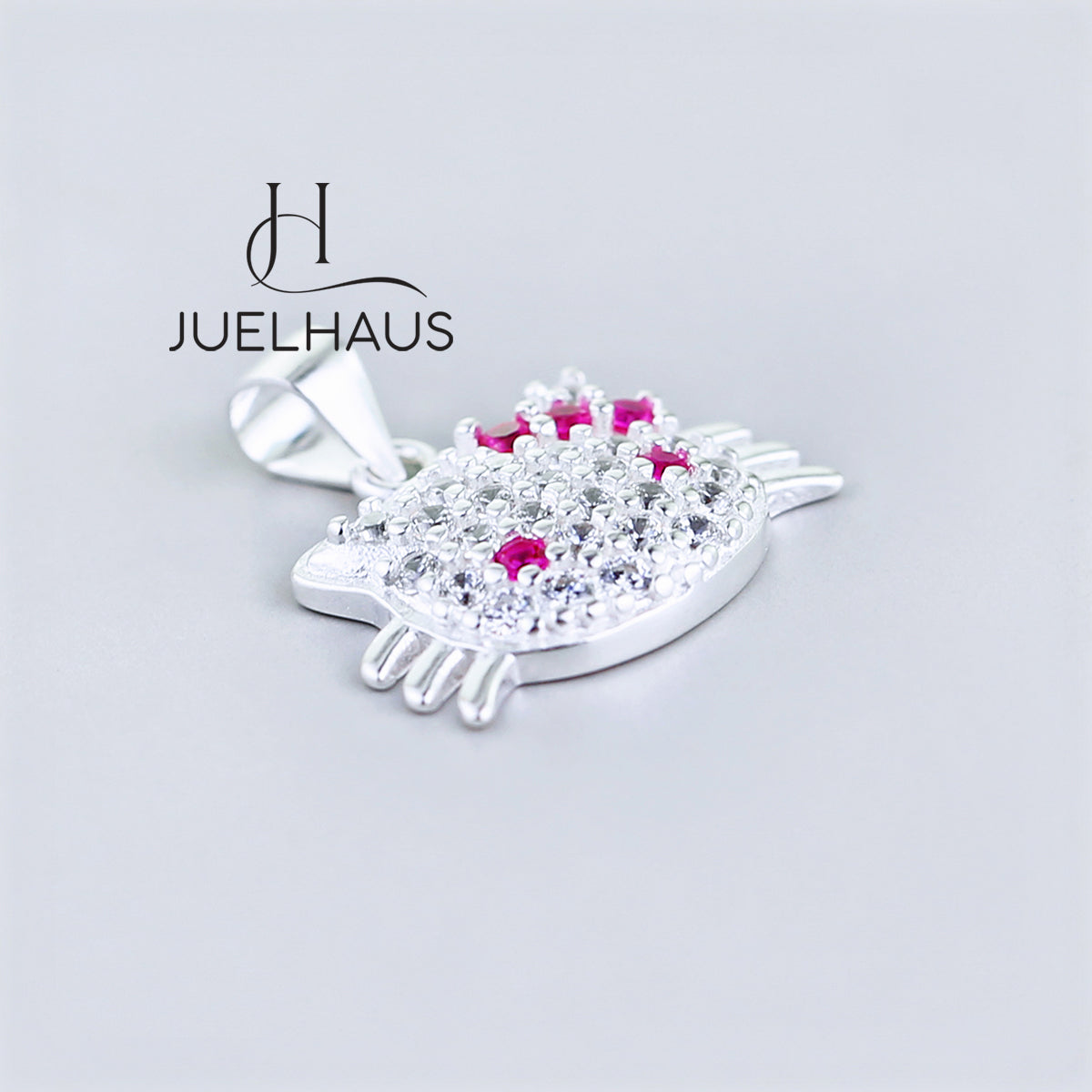 JUELHAUS S990 Pure Silver Pendant For Girls With Cute Hello Kitty Cat Face In All Sizes