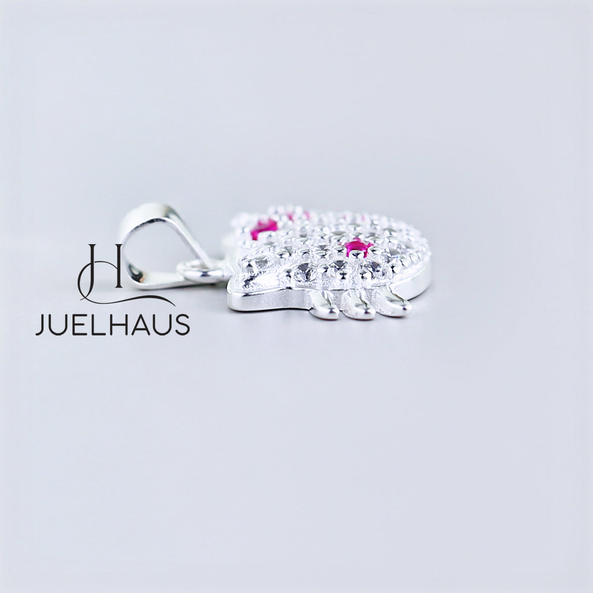 JUELHAUS S990 Pure Silver Pendant For Girls With Cute Hello Kitty Cat Face In All Sizes