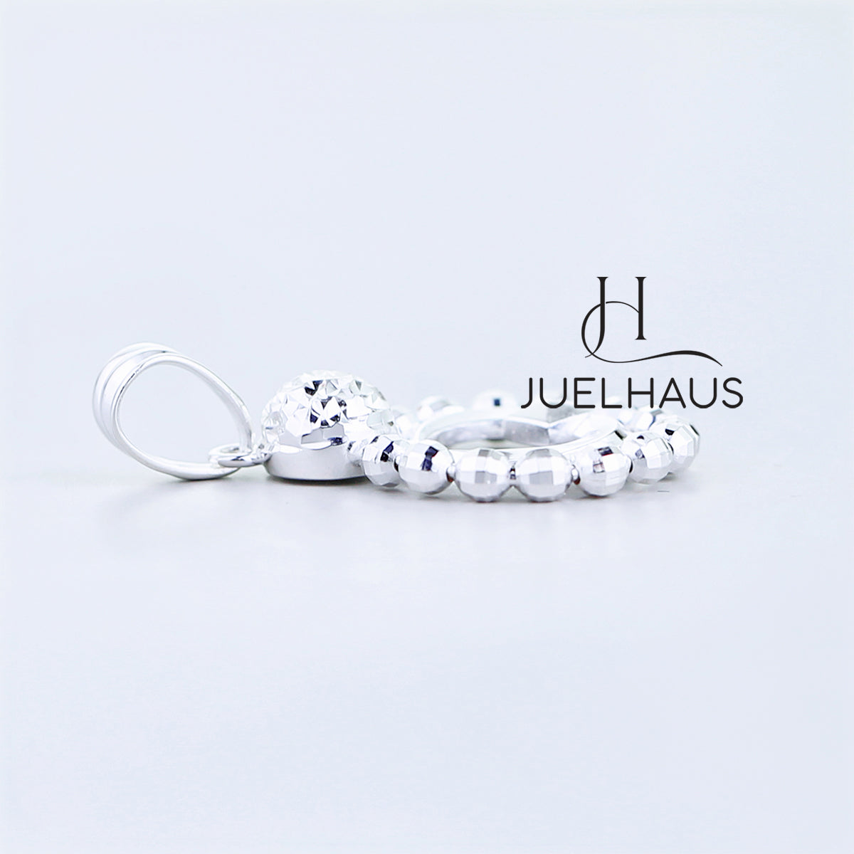 JUELHAUS High-end S950 Silver Pendant for Women with G-Shaped, Shining Balls