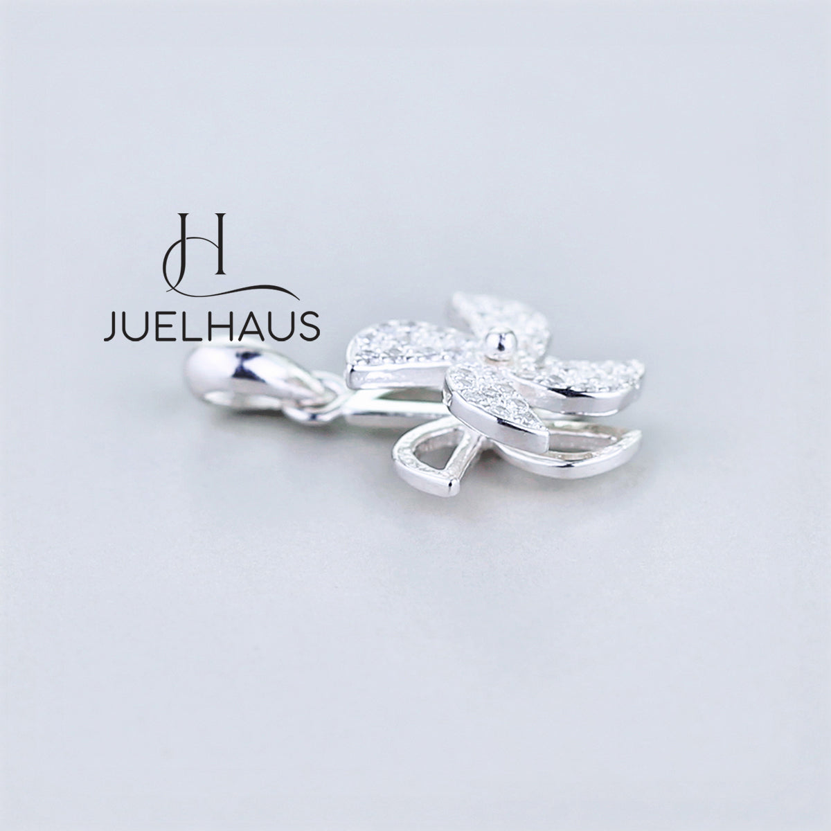 JUELHAUS Silver Pendant Pure S990 Pinwheel Shape 3D Fixed Wing Non-rotating