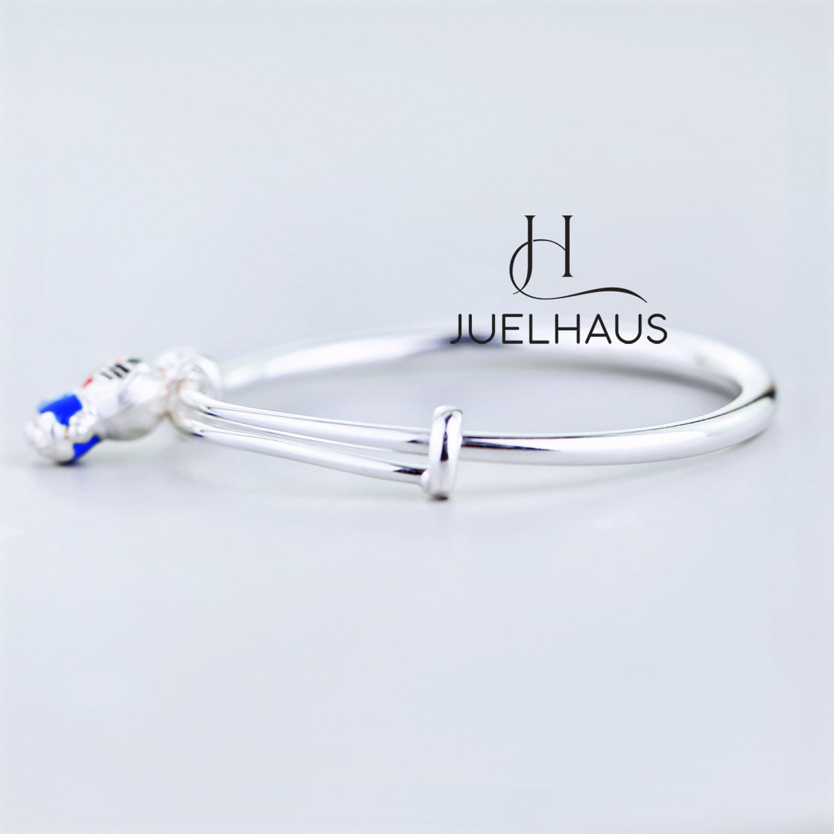 JUELHAUS Pure S990 Silver Bracelet For Children With Colorful Painted Charms And Funny Shapes