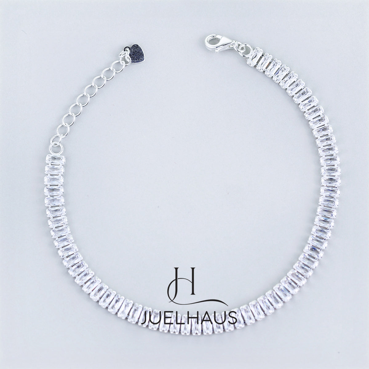 JUELHAUS Tennis Bracelets for Women CZ Dainty Classic Adjustable Slider Bracelet S990 Fine Silver Fashion Jewelry Gift For girlfriend