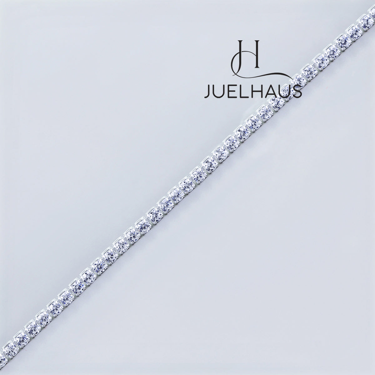 JUELHAUS S990 Pure Silver Bracelet for Women with 5mm Stone Band, Impressive and Luxurious