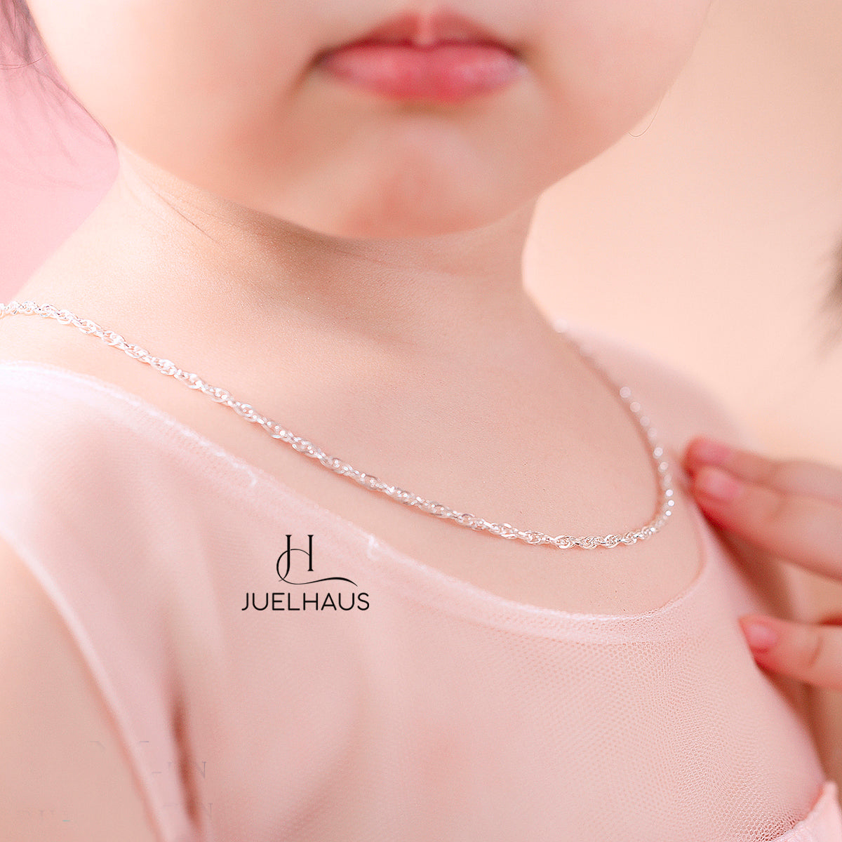 JUELHAUS S990 Pure Silver Necklace For Girls, Durable, Beautiful, Sturdy Twisted Chain Style