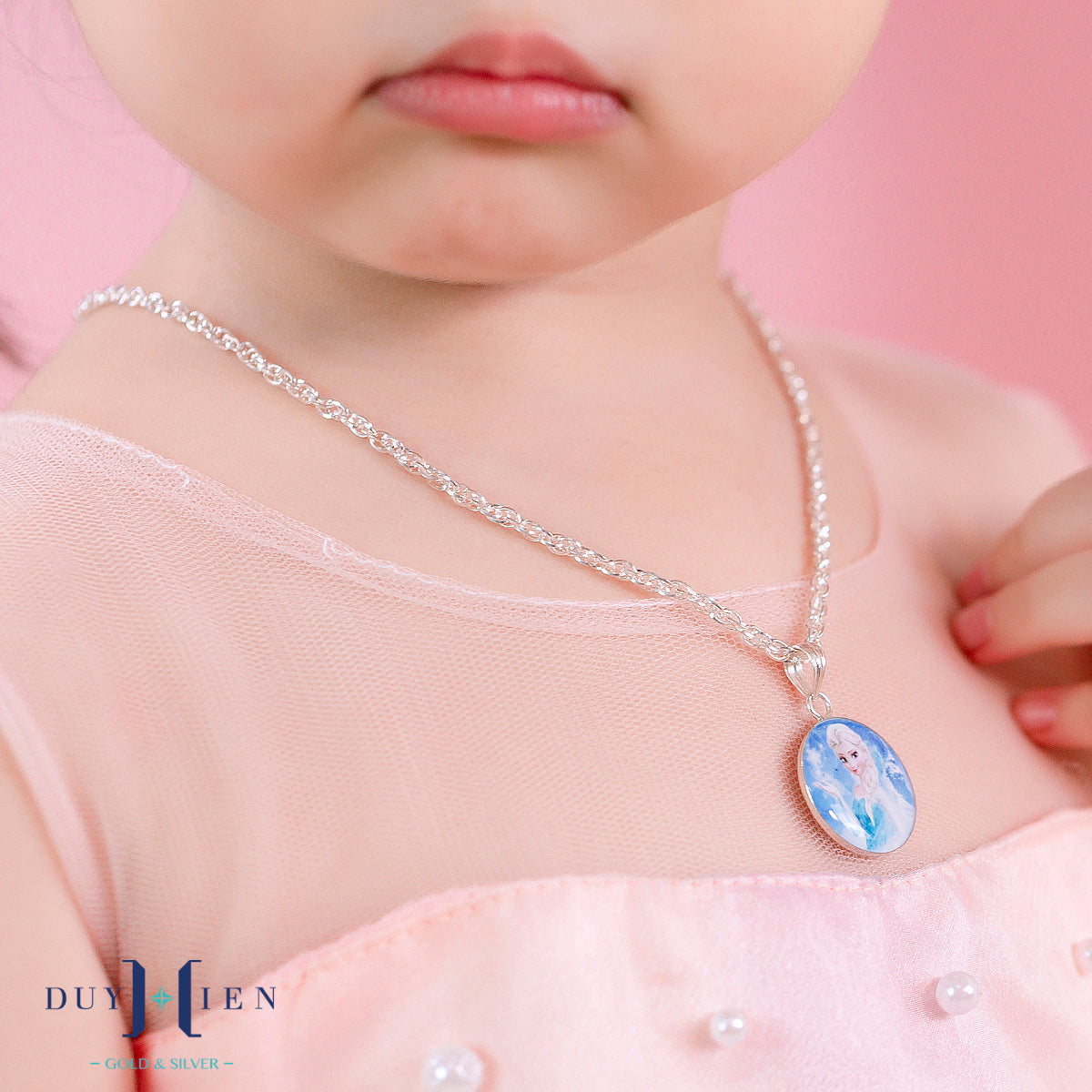 JUELHAUS Silver Pendant S990 Pure Princess Elsa Frozen Ice Queen for Girls