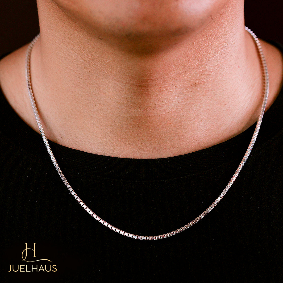 JUELHAUS Silver Necklace Gift for boyfriend S925 Super Soft Noodles Available in 5 Sizes, Easy to Combine and Wear