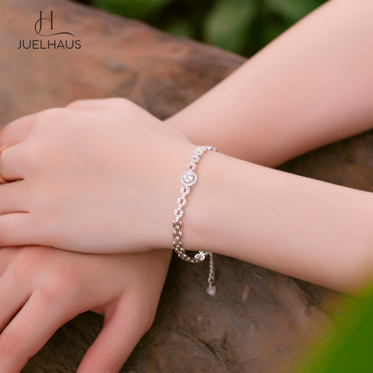 JUELHAUS S990 Pure Silver Bracelet for Women, Modern, Noble and Outstanding Watch Design