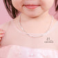JUELHAUS Silver Necklace for Children S925 Super Soft Square Noodles, Easy to Combine with Face Wear