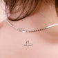 JUELHAUS Silver Necklace for Children S925 Super Soft Square Noodles, Easy to Combine with Face Wear