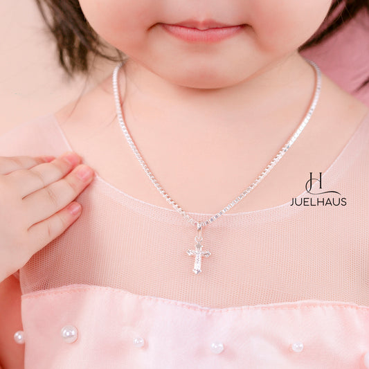 JUELHAUS Small and Pretty Plain Cross Pendant for Children, 2 Sizes Available