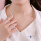 JUELHAUS Silver Pendant Pure S990 Single Stone Simple Sparkling