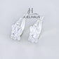 JUELHAUS Silver Earrings for Babies in Round Bow Shape with 2 Excellently Beautiful Crystal Shapes