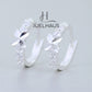 JUELHAUS  Silver Earrings for Children, Non-Round Style, 1 Row of Cute Small Stones with 4 Bright Milled Flowers