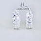 JUELHAUS Silver Earrings for Children, Non-Round Shaped with Sparkling Milled Money