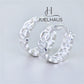 JUELHAUS Silver Earrings for Children, Non-Round Shaped with Sparkling Milled Money