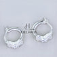 JUELHAUS Silver Earrings for Babies in Round Bow Shape with 2 Excellently Beautiful Crystal Shapes