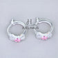 JUELHAUS Silver Earrings for Babies in Round Bow Shape with 2 Excellently Beautiful Crystal Shapes