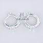 JUELHAUS  Silver Earrings for Children, Non-Round Style, 1 Row of Cute Small Stones with 4 Bright Milled Flowers