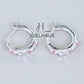 JUELHAUS  Silver Earrings for Children, Non-Round Style, 1 Row of Cute Small Stones with 4 Bright Milled Flowers