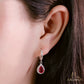 JUELHAUS  S925 Silver Earrings for Women, Elegant and Luxurious Teardrop Shape Tung Teng Style