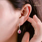 JUELHAUS  S925 Silver Earrings for Women, Elegant and Luxurious Teardrop Shape Tung Teng Style