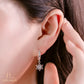 JUELHAUS S925 Children's Silver Earrings Long Tung Teng Style with Sparkling Stone Stars