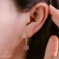 JUELHAUS S925 Children's Silver Earrings Long Tung Teng Style with Sparkling Stone Stars