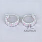 JUELHAUS Silver Earrings for Children, Non-Round Shaped with Sparkling Milled Money