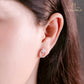 JUELHAUS Super Cute Women's Silver Earrings With Flower Buds And Circles