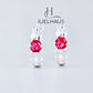 JUELHAUS Silver Earrings for Girls, Round Shape, Solid, Like Pretty Small Stone Rings