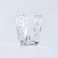 JUELHAUS Women's Silver Earrings Round Shape, Solid Thick White Stone, Simple, Bright, Long-lasting Wear