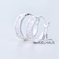 JUELHAUS Women's Silver Earrings Round Shape, Solid Thick White Stone, Simple, Bright, Long-lasting Wear
