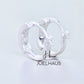 JUELHAUS Women's Silver Earrings Round Shape, Solid Thick White Stone, Simple, Bright, Long-lasting Wear