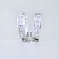 JUELHAUS Women's Silver Earrings Round Shape, Solid Thick White Stone, Simple, Bright, Long-lasting Wear