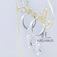 JUELHAUS S925 Children's Silver Earrings Long Tung Teng Style with Sparkling Stone Stars