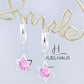 JUELHAUS S925 Children's Silver Earrings Long Tung Teng Style with Sparkling Stone Stars