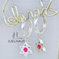 JUELHAUS S925 Children's Silver Earrings Long Tung Teng Style with Sparkling Stone Stars