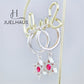 JUELHAUS S925 Children's Silver Earrings Long Tung Teng Style with Sparkling Stone Stars