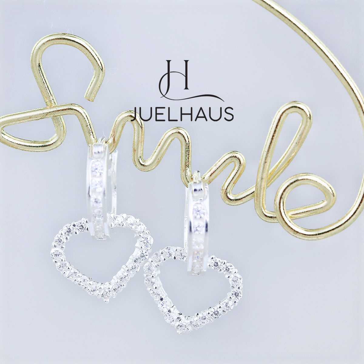 JUELHAUS Super Cute Heart Shaped Tung Teng Silver Earrings For Girls