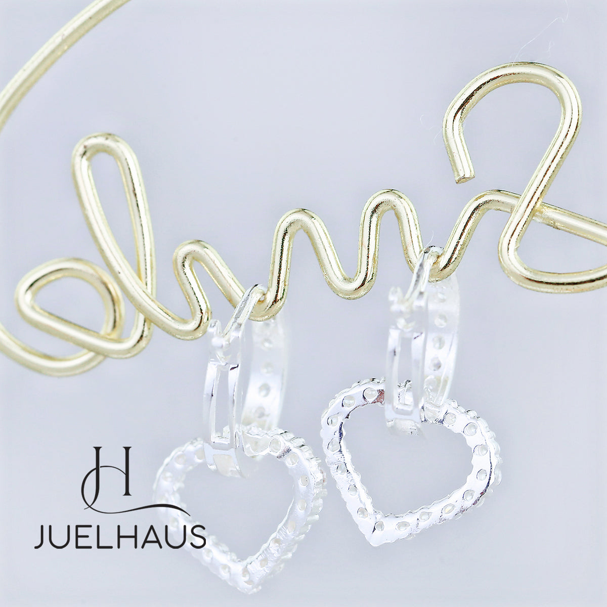 JUELHAUS Super Cute Heart Shaped Tung Teng Silver Earrings For Girls