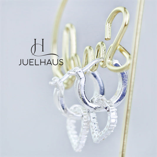 JUELHAUS Super Cute Heart Shaped Tung Teng Silver Earrings For Girls