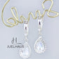 JUELHAUS  S925 Silver Earrings for Women, Elegant and Luxurious Teardrop Shape Tung Teng Style