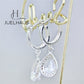 JUELHAUS  S925 Silver Earrings for Women, Elegant and Luxurious Teardrop Shape Tung Teng Style