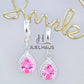 JUELHAUS  S925 Silver Earrings for Women, Elegant and Luxurious Teardrop Shape Tung Teng Style