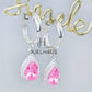 JUELHAUS  S925 Silver Earrings for Women, Elegant and Luxurious Teardrop Shape Tung Teng Style