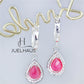 JUELHAUS  S925 Silver Earrings for Women, Elegant and Luxurious Teardrop Shape Tung Teng Style