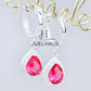 JUELHAUS  S925 Silver Earrings for Women, Elegant and Luxurious Teardrop Shape Tung Teng Style