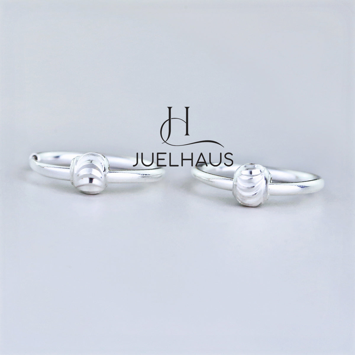 JUELHAUS Smooth Round Silver Earrings for Babies or New Earrings